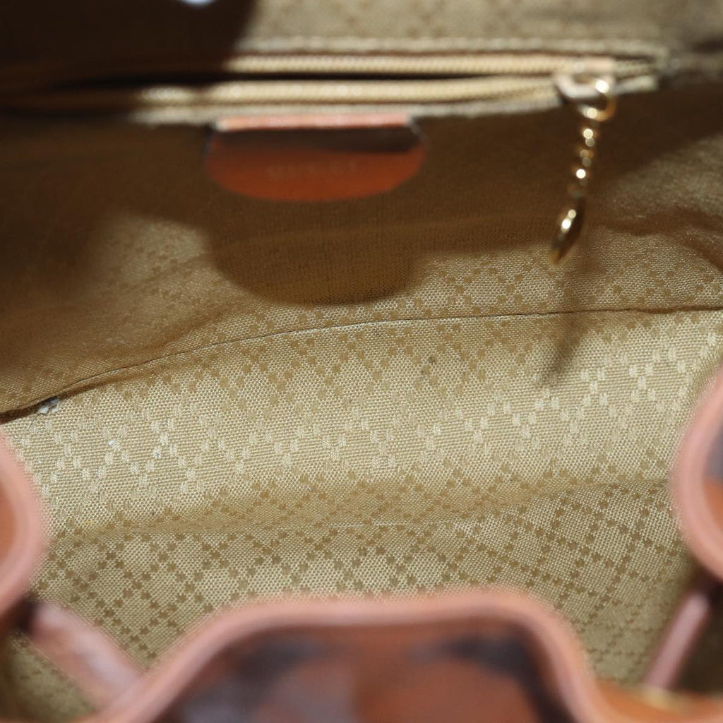 GUCCI Bamboo Backpack Leather Brown bs16715