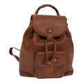 GUCCI Bamboo Backpack Leather Brown bs16715