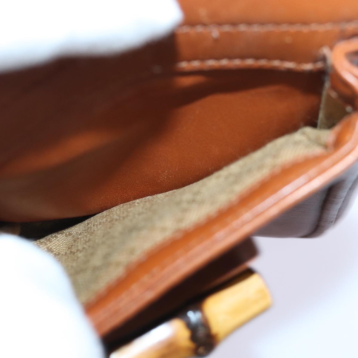 GUCCI Bamboo Backpack Leather Brown bs16715