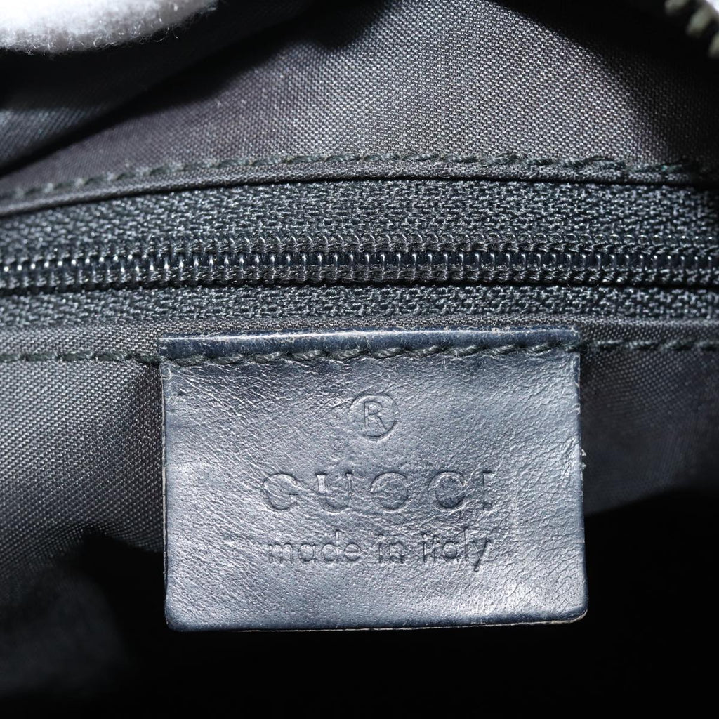 GUCCI Shoulder Bag Nylon Khaki Silver 001 1955 bs16720