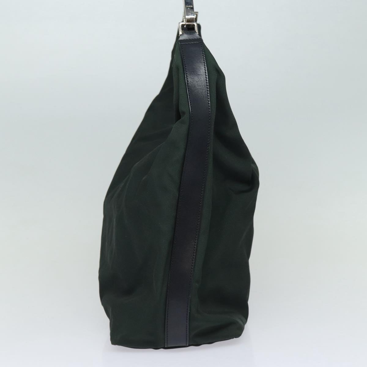 GUCCI Shoulder Bag Nylon Khaki Silver 001 1955 bs16720