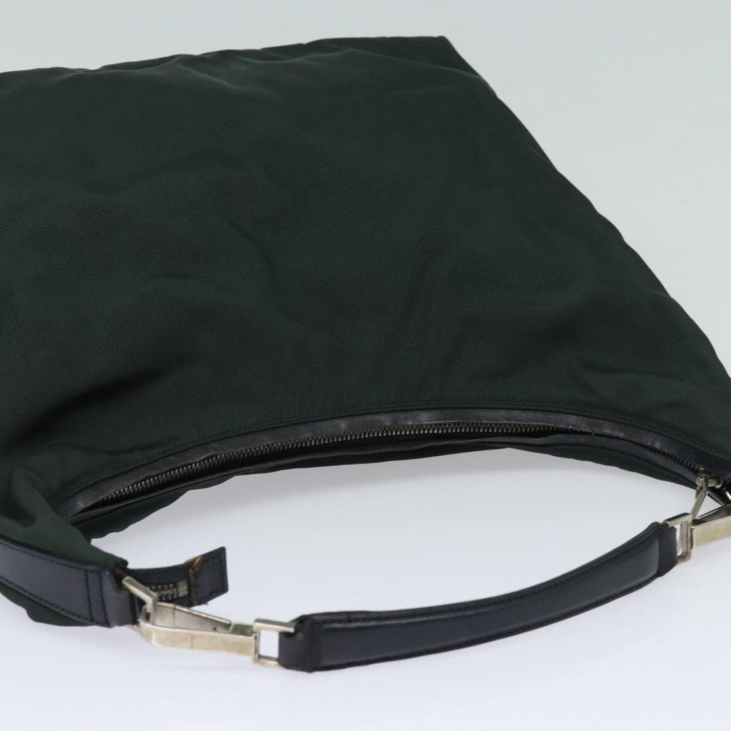 GUCCI Shoulder Bag Nylon Khaki Silver 001 1955 bs16720