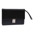 GUCCI Clutch Bag Leather Black bs16721