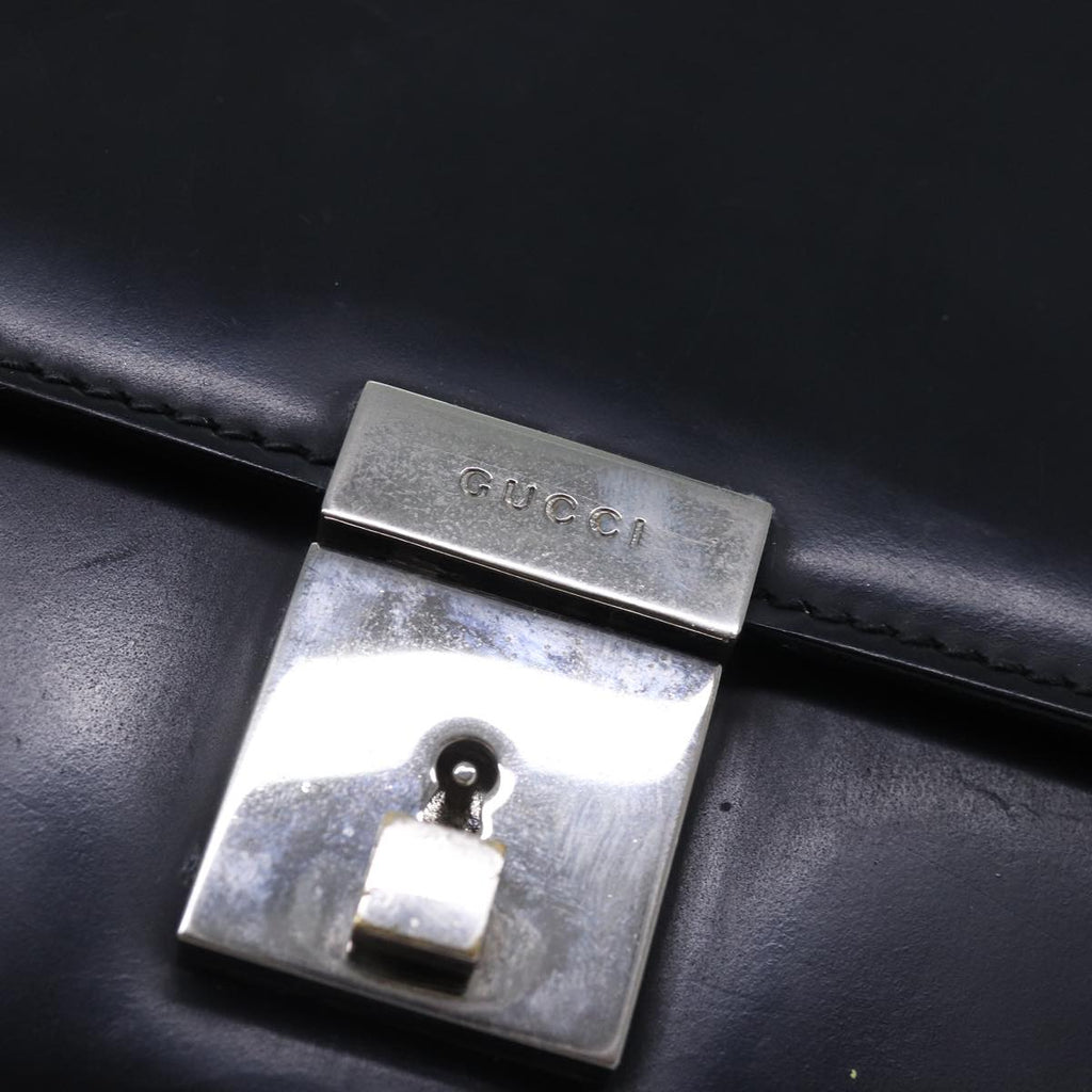 GUCCI Clutch Bag Leather Black bs16721