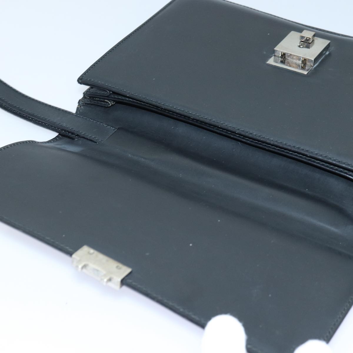 GUCCI Clutch Bag Leather Black bs16721
