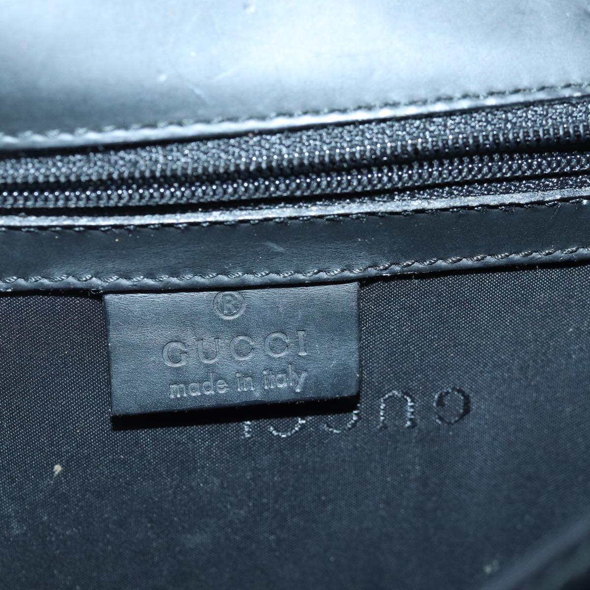 GUCCI Clutch Bag Leather Black bs16721