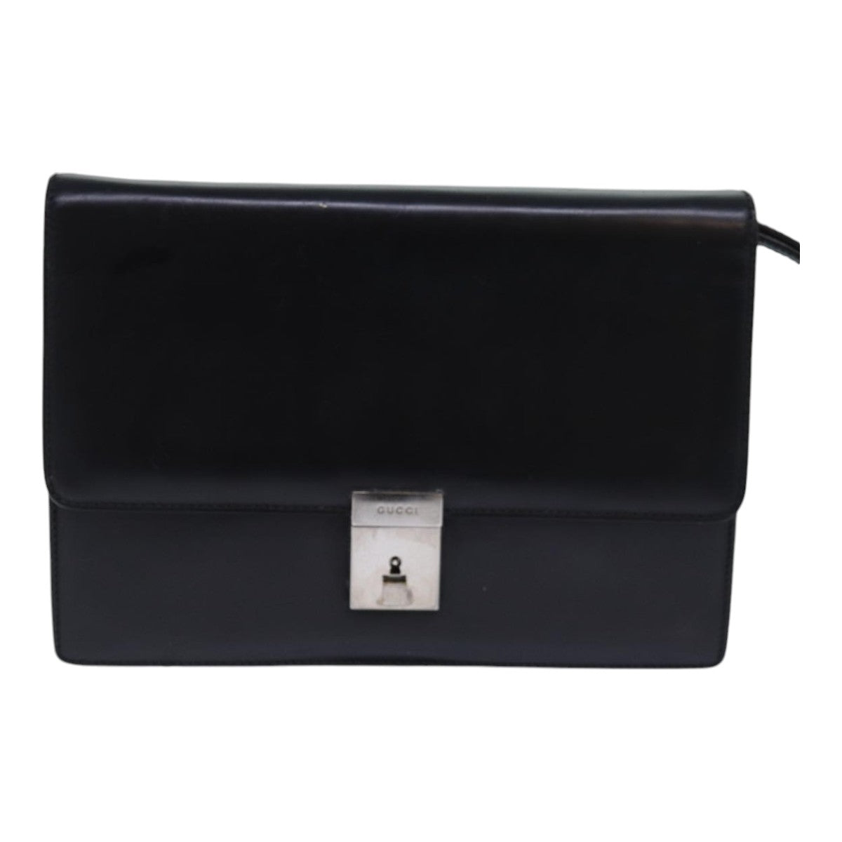 GUCCI Clutch Bag Leather Black bs16721