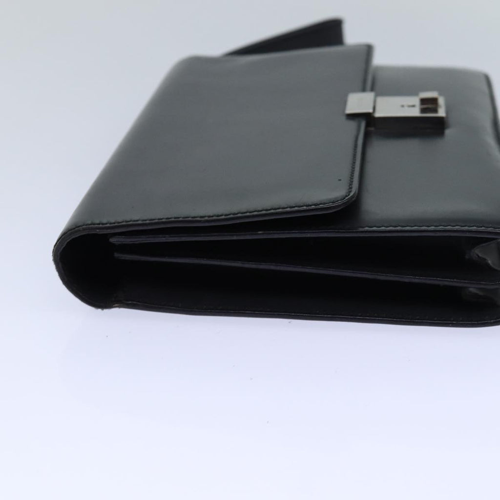 GUCCI Clutch Bag Leather Black bs16721
