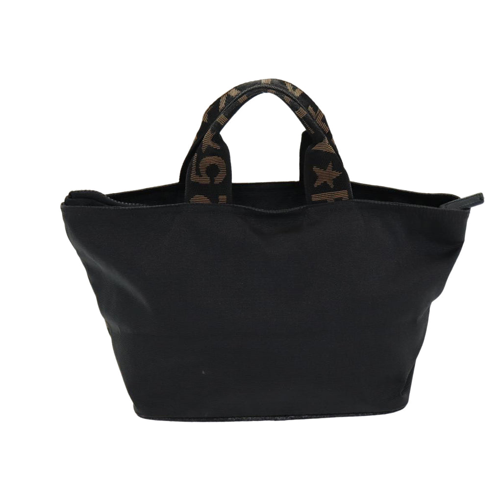 FENDI Hand Bag Nylon Black Silver bs16735
