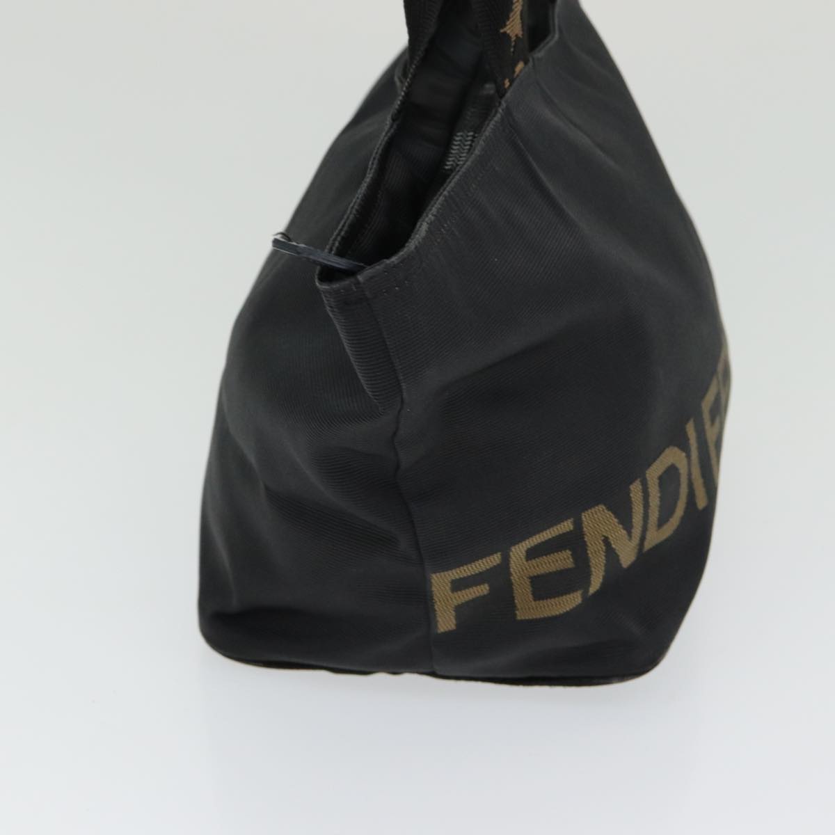 FENDI Hand Bag Nylon Black Silver bs16735