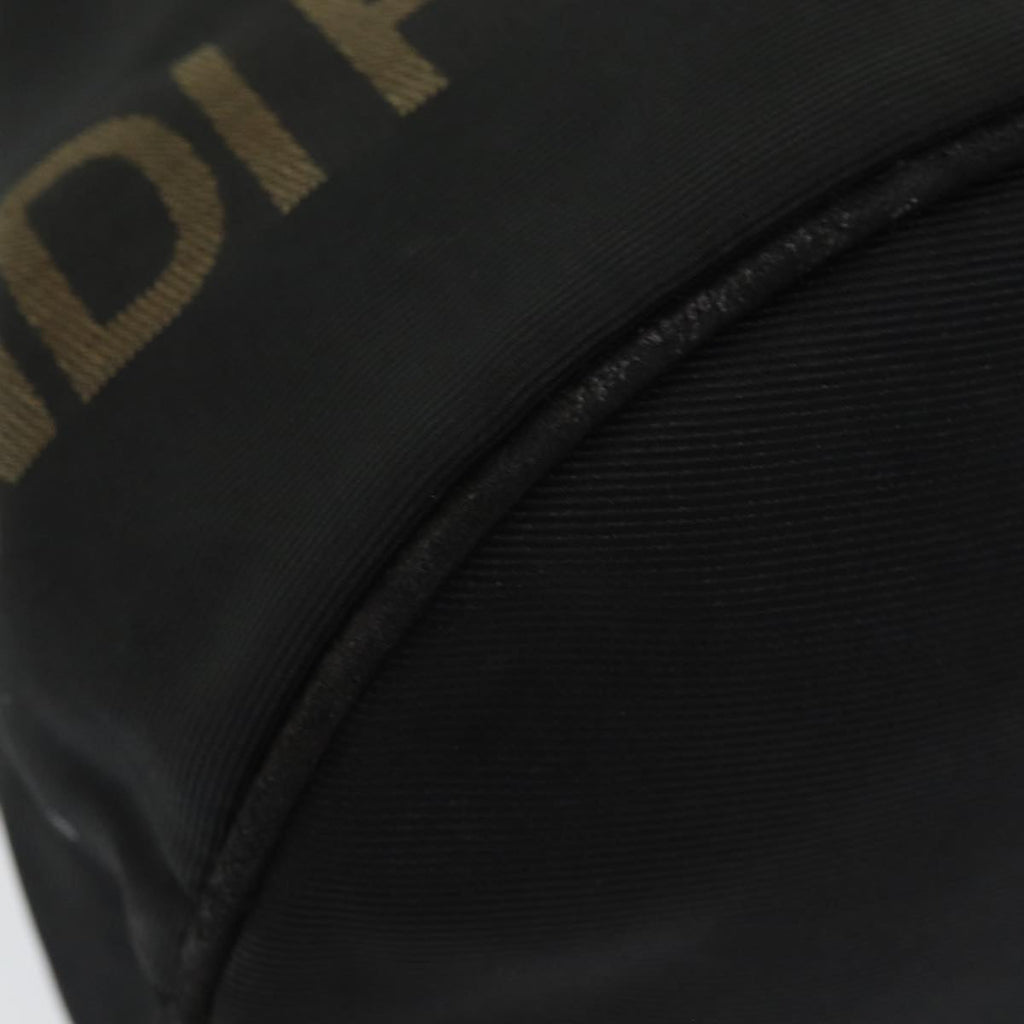 FENDI Hand Bag Nylon Black Gold bs16741