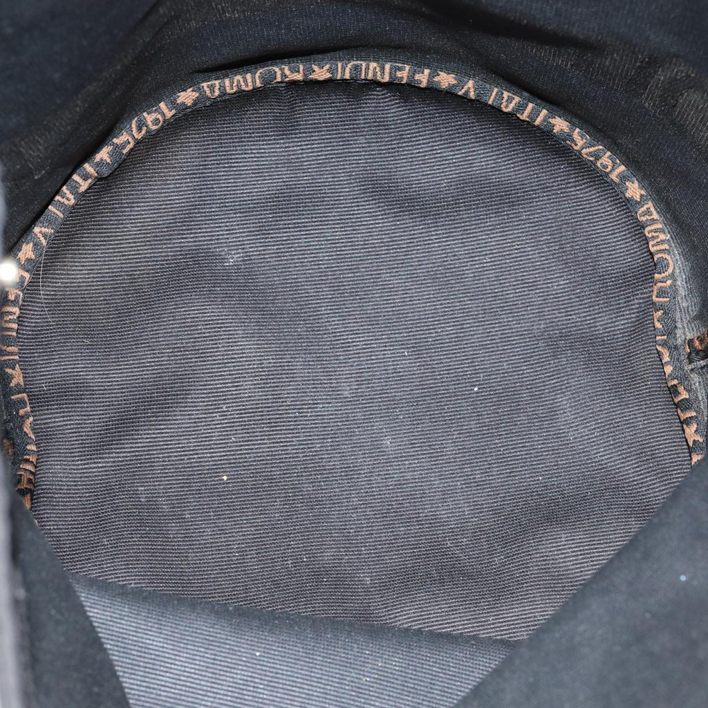 FENDI Hand Bag Nylon Black Gold bs16741
