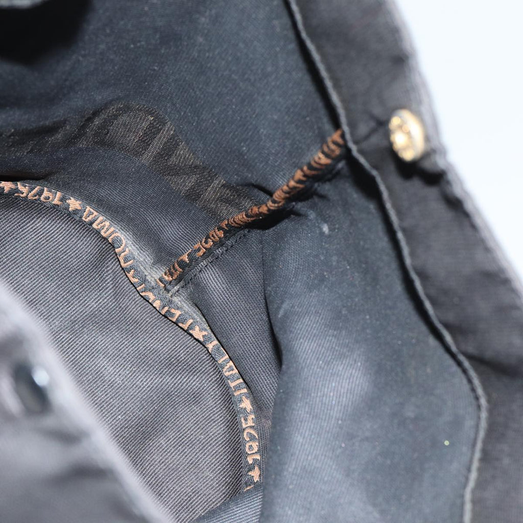 FENDI Hand Bag Nylon Black Gold bs16741