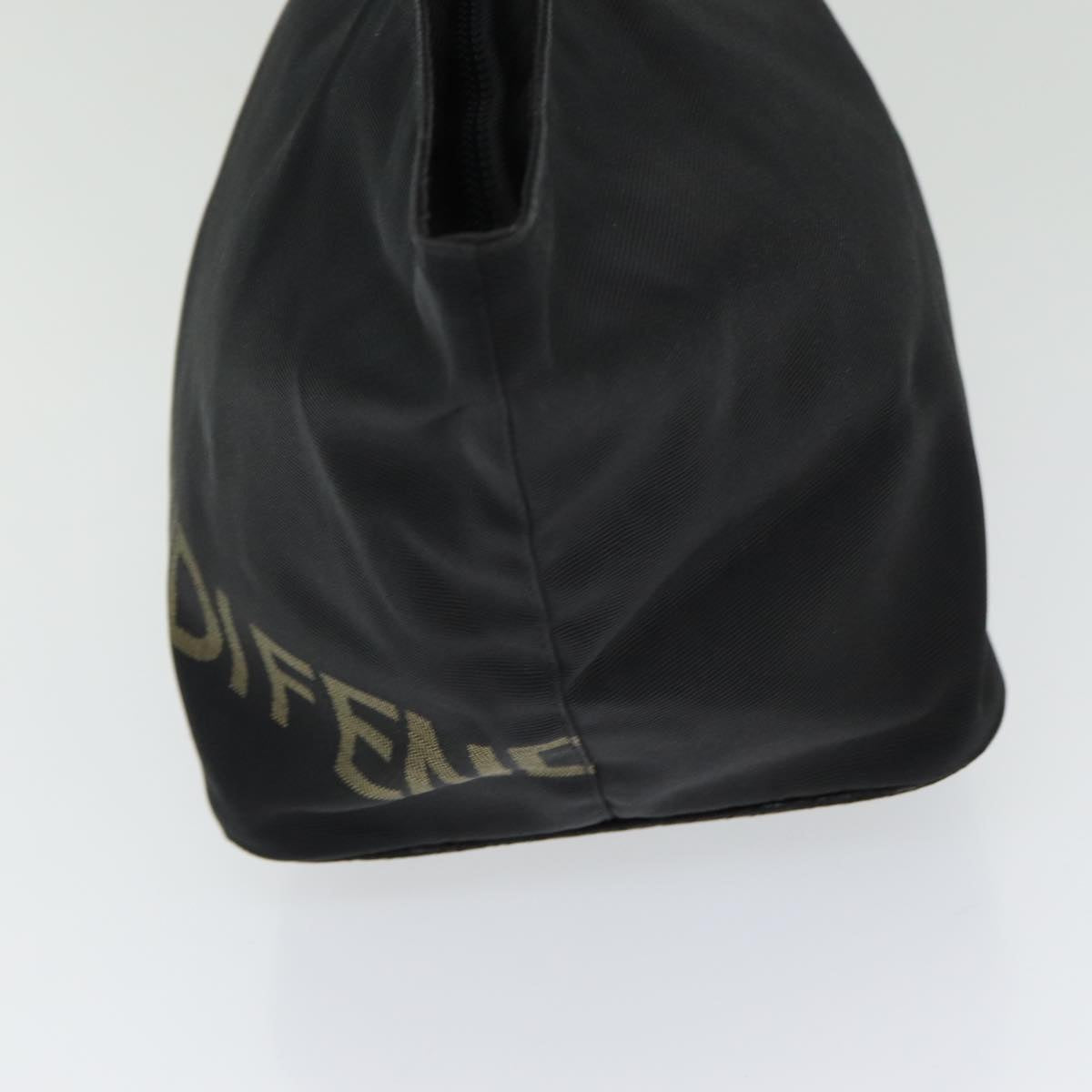 FENDI Hand Bag Nylon Black Silver bs16743