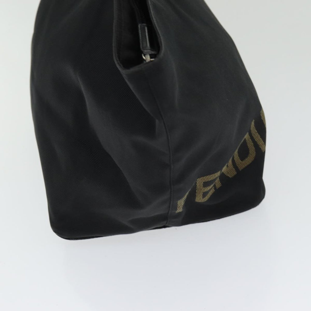 FENDI Hand Bag Nylon Black Silver bs16743
