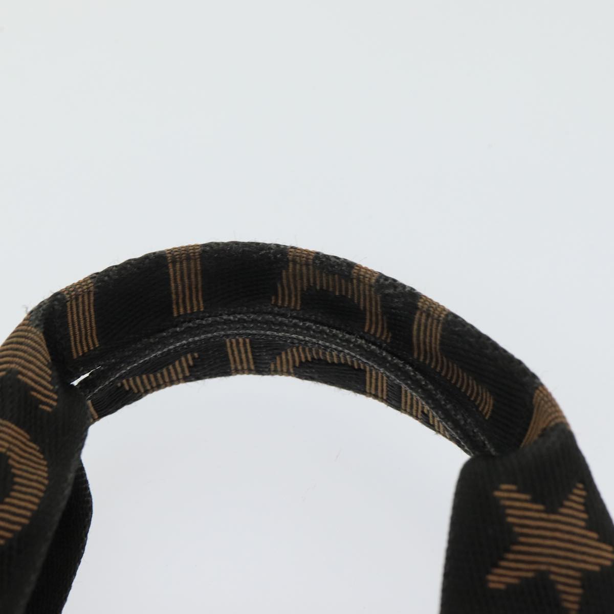 FENDI Hand Bag Nylon Black Silver bs16743
