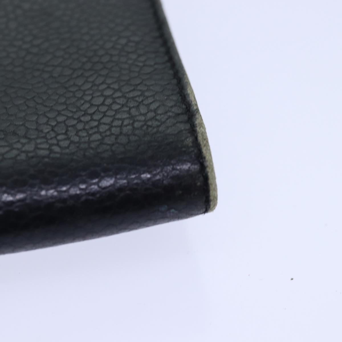 CHANEL COCO Mark Wallet Caviar Skin Black Gold CC bs16752