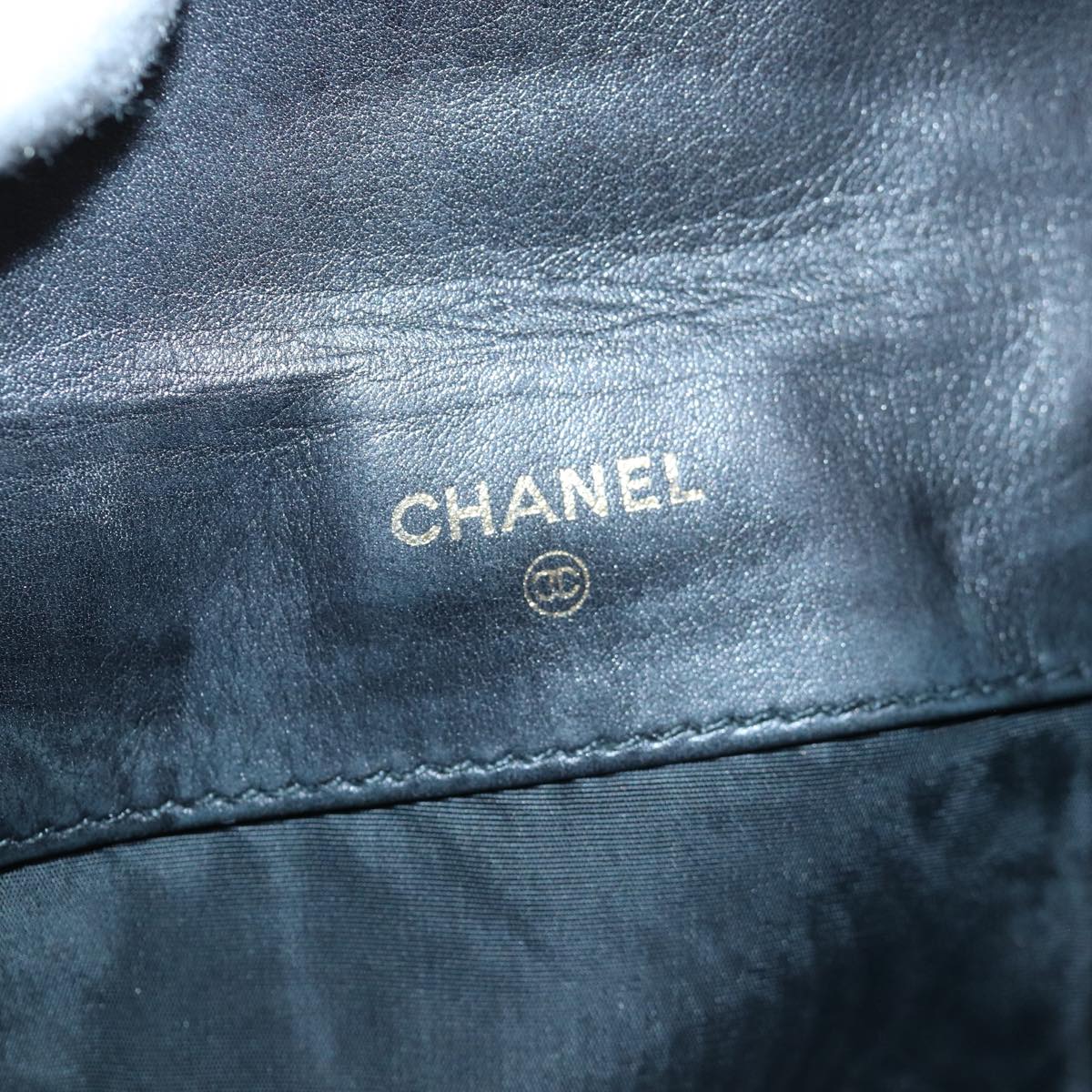 CHANEL COCO Mark Wallet Caviar Skin Black Gold CC bs16752