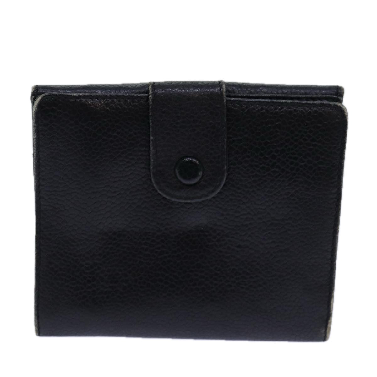 CHANEL COCO Mark Wallet Caviar Skin Black Gold CC bs16752