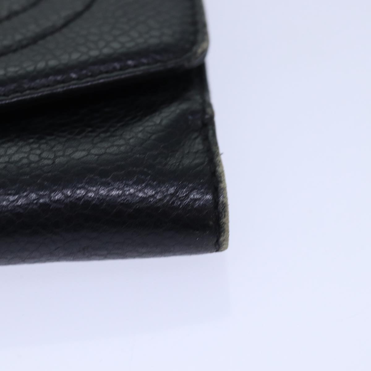 CHANEL COCO Mark Wallet Caviar Skin Black Gold CC bs16752