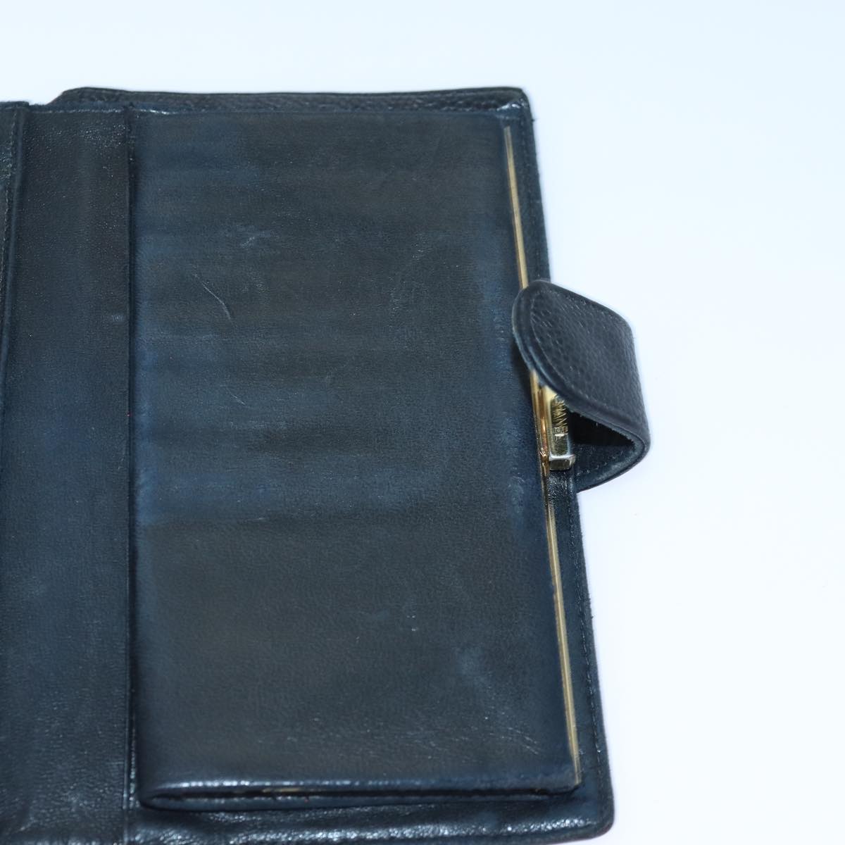 CHANEL COCO Mark Wallet Caviar Skin Black Gold CC bs16761