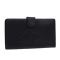 CHANEL COCO Mark Wallet Caviar Skin Black Gold CC bs16761