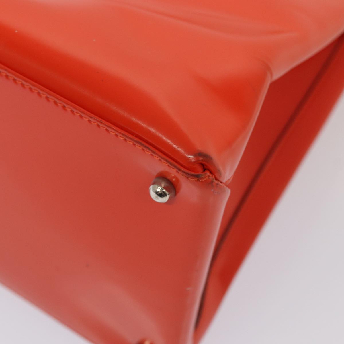 GUCCI Hand Bag Patent leather 2way Orange bs16767