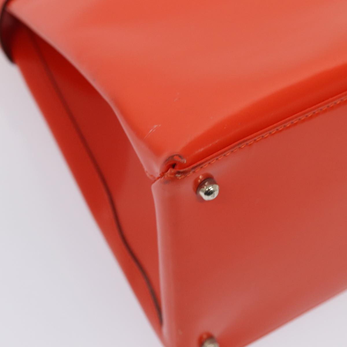 GUCCI Hand Bag Patent leather 2way Orange bs16767