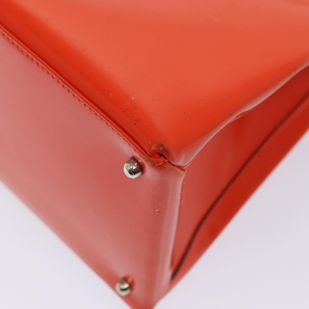 GUCCI Hand Bag Patent leather 2way Orange bs16767