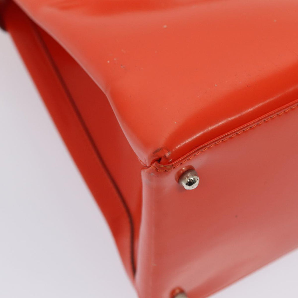 GUCCI Hand Bag Patent leather 2way Orange bs16767