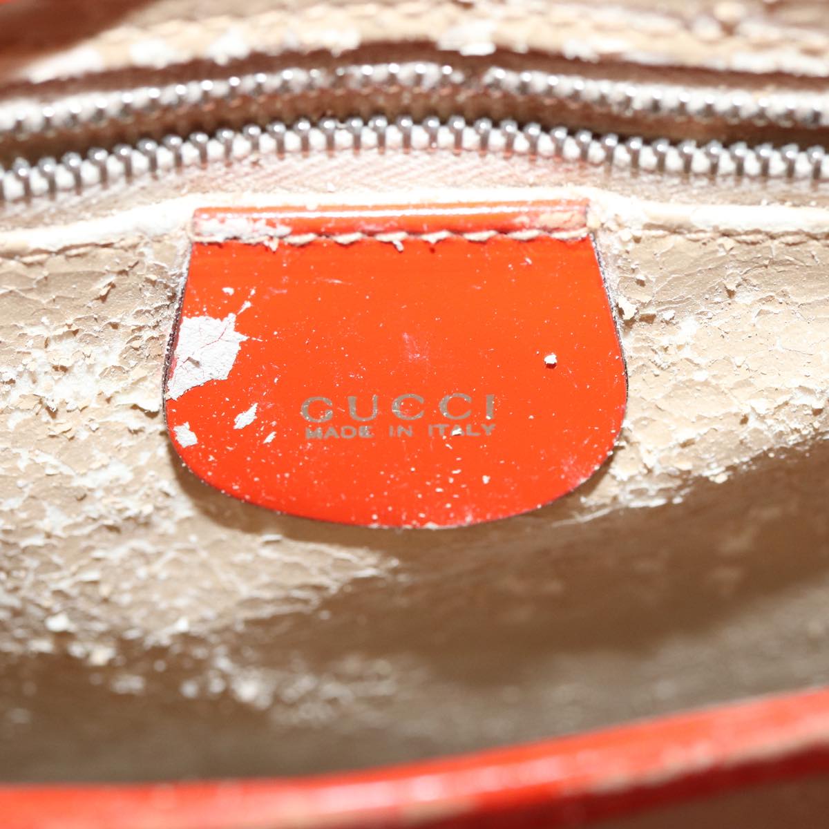 GUCCI Hand Bag Patent leather 2way Orange bs16767