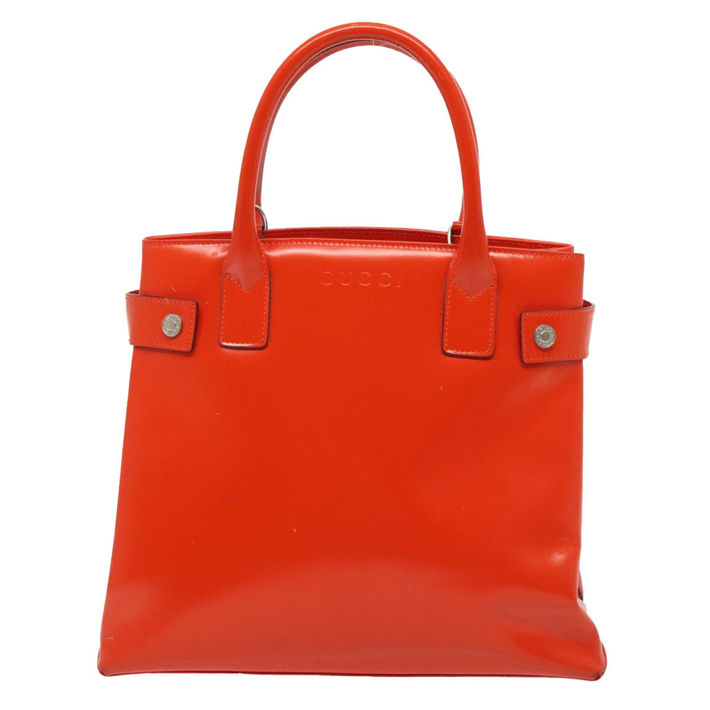 GUCCI Hand Bag Patent leather 2way Orange bs16767