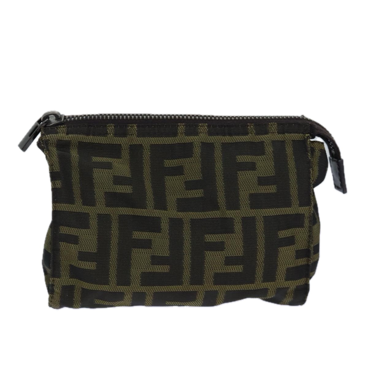 FENDI Zucca Canvas Pouch Brown Black bs16772
