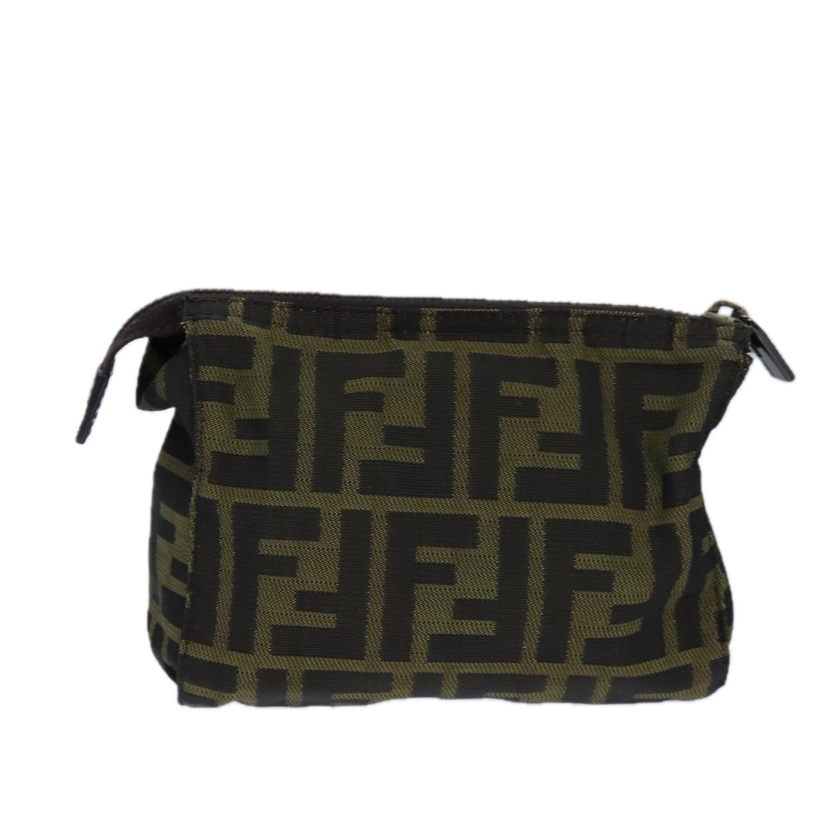 FENDI Zucca Canvas Pouch Brown Black bs16772