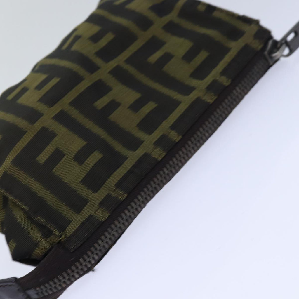 FENDI Zucca Canvas Pouch Brown Black bs16772