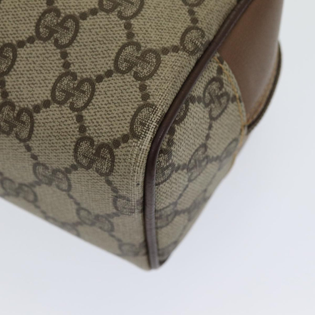 GUCCI GG Canvas Clutch Bag PVC Leather Beige bs16777