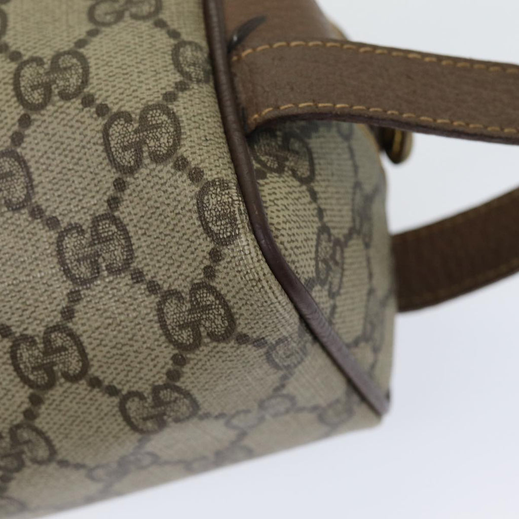GUCCI GG Canvas Clutch Bag PVC Leather Beige bs16777