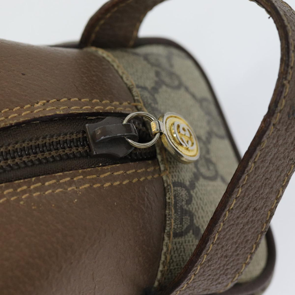 GUCCI GG Canvas Clutch Bag PVC Leather Beige bs16777