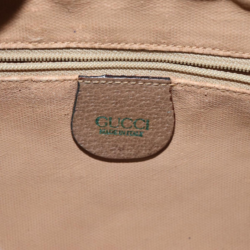 GUCCI GG Canvas Clutch Bag PVC Leather Beige bs16777