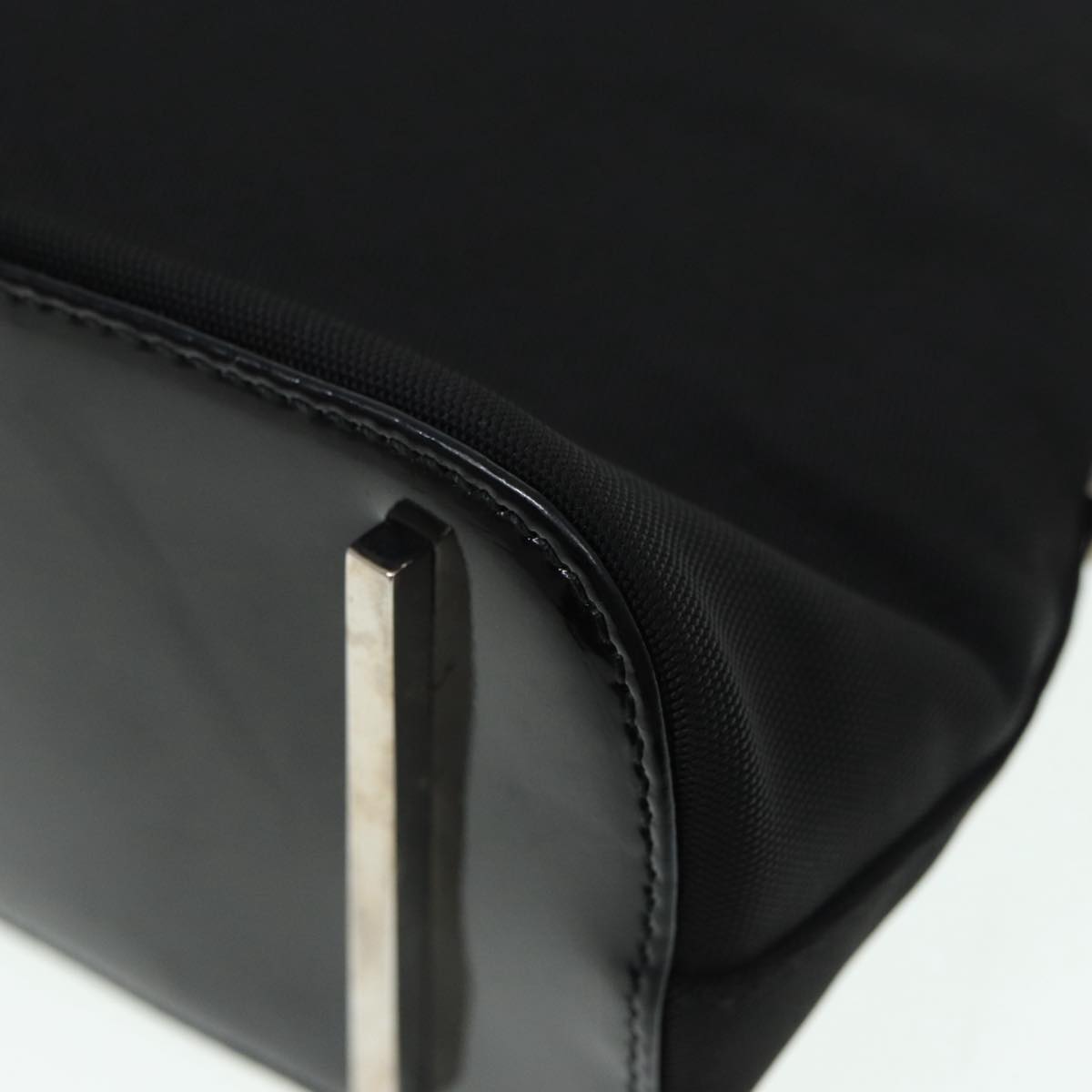 GUCCI Shoulder Bag Nylon Black Silver 001 3261 bs16778