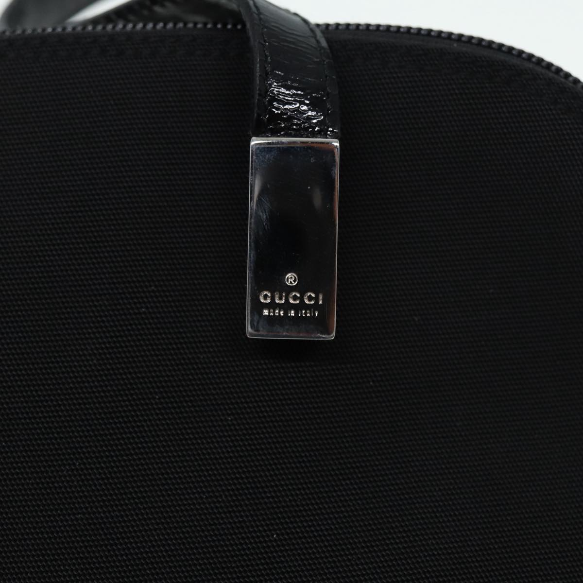 GUCCI Shoulder Bag Nylon Black Silver 001 3261 bs16778