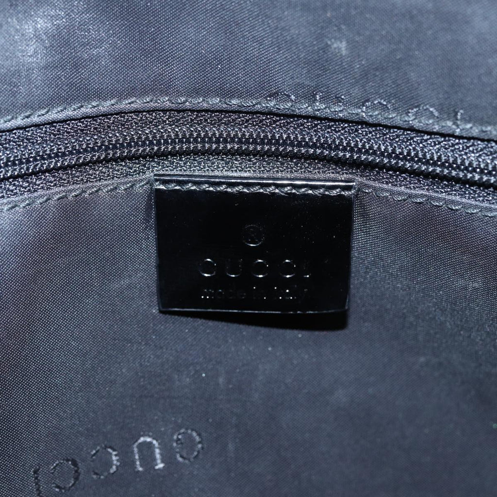 GUCCI Shoulder Bag Nylon Black Silver 001 3261 bs16778