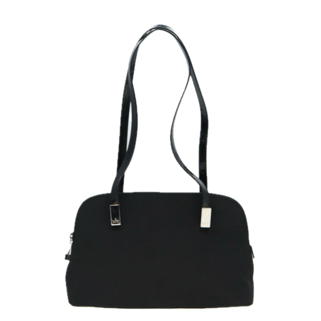 GUCCI Shoulder Bag Nylon Black Silver 001 3261 bs16778