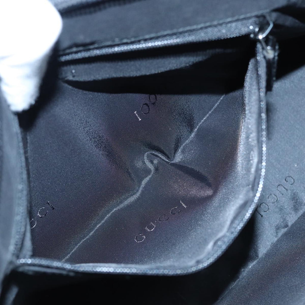 GUCCI Shoulder Bag Nylon Black Silver 001 3261 bs16778