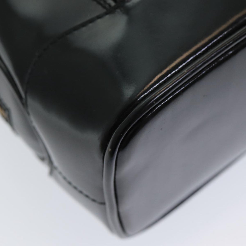 GUCCI Bamboo Shoulder Bag Patent leather Black bs16780