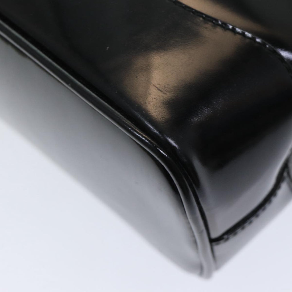 GUCCI Bamboo Shoulder Bag Patent leather Black bs16780