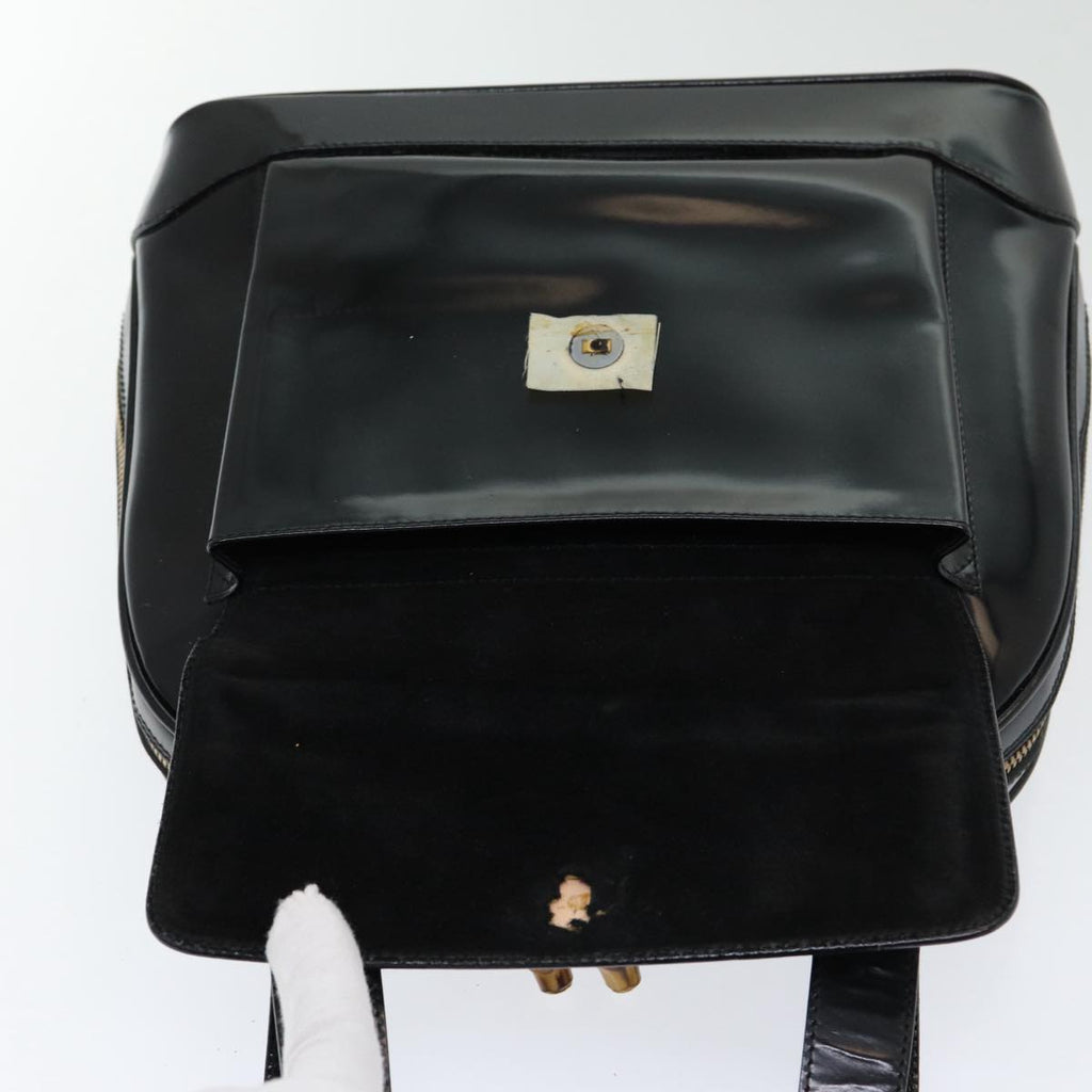 GUCCI Bamboo Shoulder Bag Patent leather Black bs16780