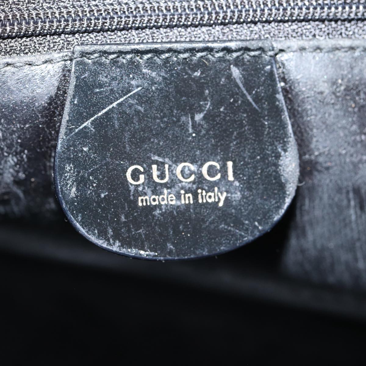 GUCCI Bamboo Shoulder Bag Patent leather Black bs16780