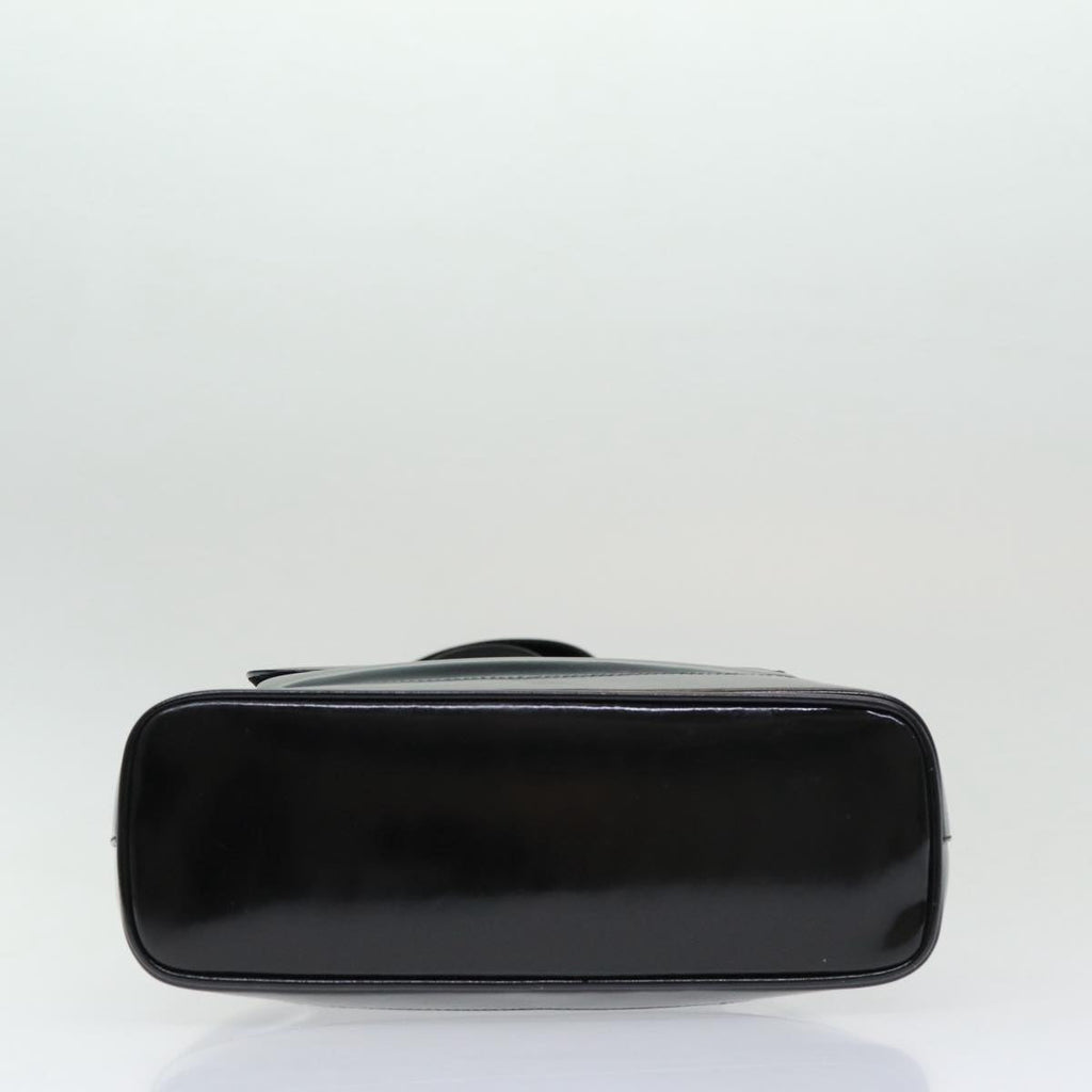 GUCCI Bamboo Shoulder Bag Patent leather Black bs16780