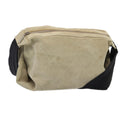 CHANEL Matelasse Shoulder Bag Suede nylon Beige Black Silver CC bs16824